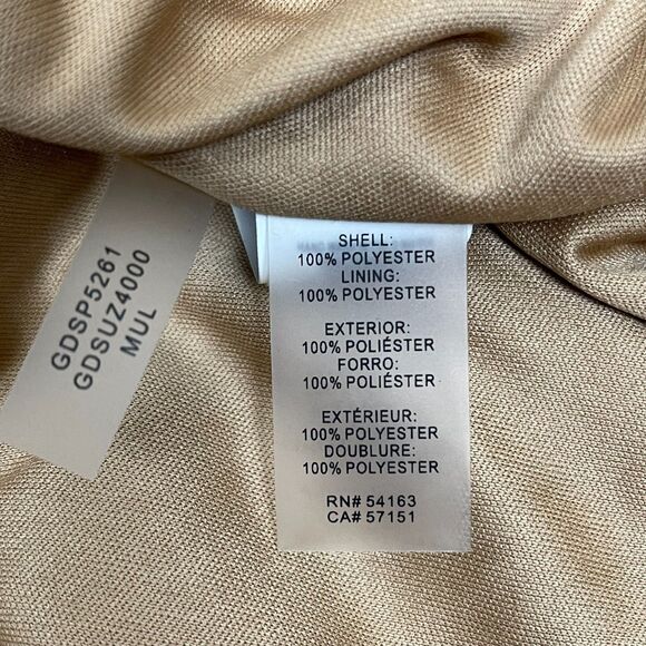 Guess Women’s Bodycon Midi Dress Size 14 Multicolor Pleated Ruched V-Neck - Picture 12 of 12